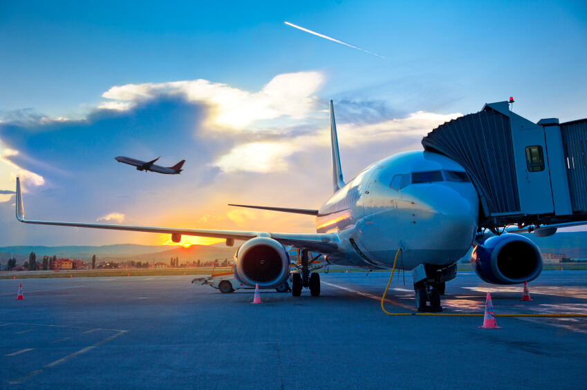 Airplane on land